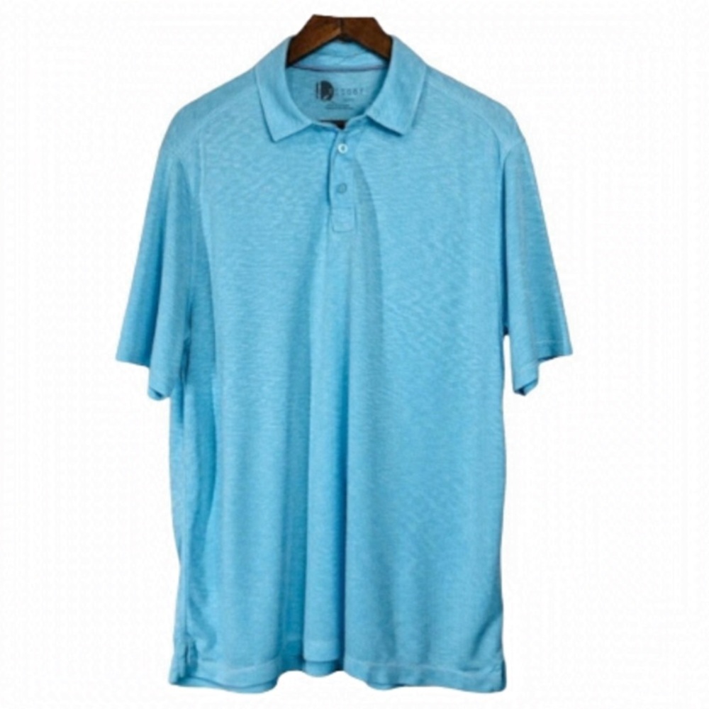 NICOBY Light Blue Short Sleeve Polo Shirt size XL